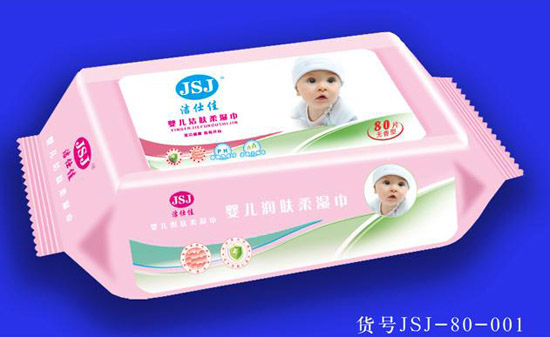 潔仕佳嬰兒潔膚柔濕巾80片