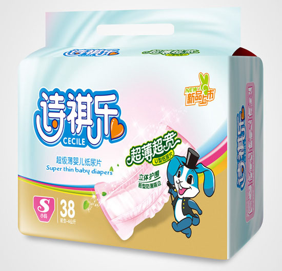 詩(shī)祺樂(lè)超級(jí)薄嬰兒紙尿片S碼