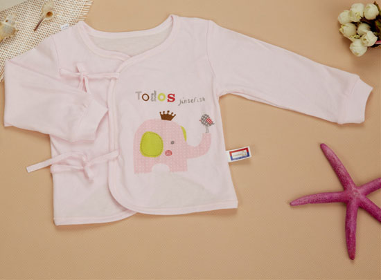 金色小魚純棉素色單面大象束口半背合同衫