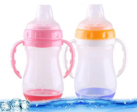 愛嬰寶嬰兒感溫帶柄PP學飲杯270ml