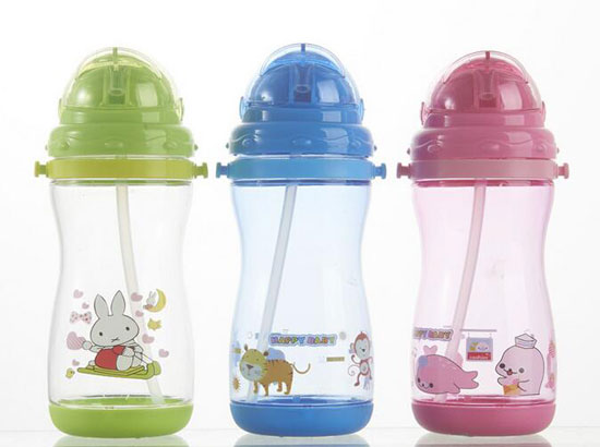 多尼熊450ML自動吸管杯