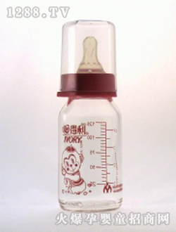 高耐熱玻璃奶瓶125mL猴子