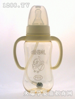 帶柄自動PES奶瓶180mL