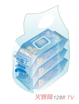 小園丁木糖醇嬰兒口手護(hù)膚濕巾80片蓋裝3連包