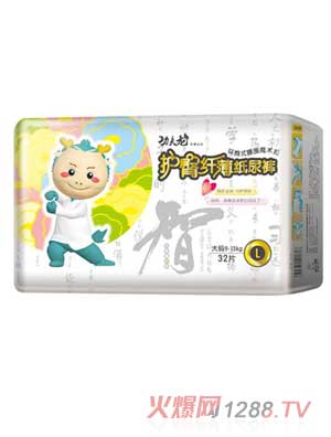 功夫龍護(hù)臀纖薄紙尿褲L碼32片