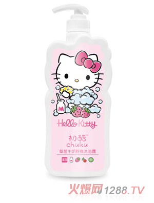 Hello Kitty初酷草莓牛奶舒爽沐浴露 900ml