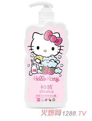 Hello Kitty初酷草莓牛奶舒爽沐浴露 400ml