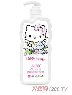 Hello Kitty初酷植物萃取爽膚沐浴露 900ml