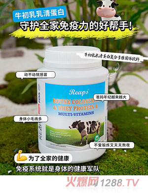 Reaps瑞普斯牛初乳乳清蛋白復(fù)合多維固體飲料